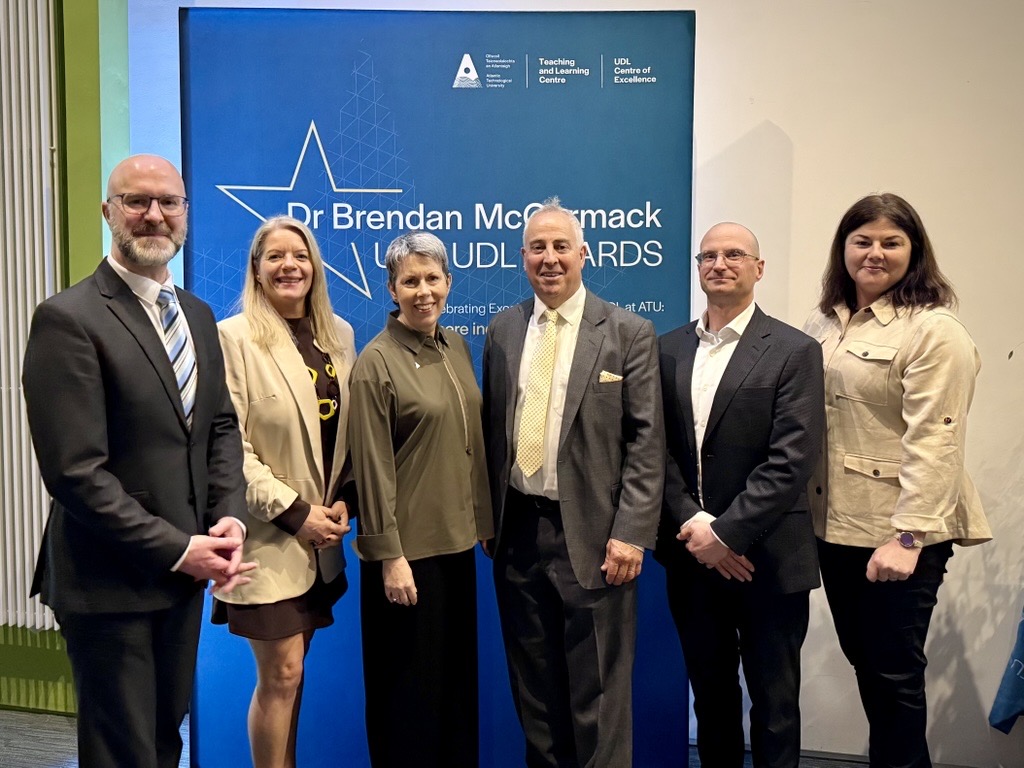 Staff from MABS and Atlantic Technological University at the awards ceremony